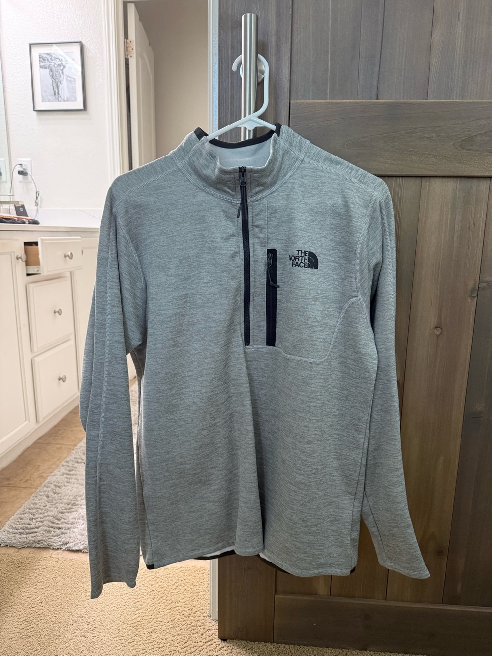The North Face Men’s Grey Zip-Front Technical Pullover